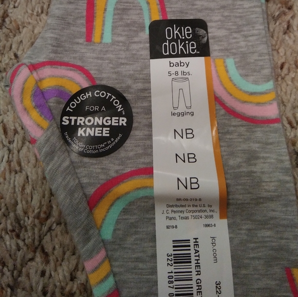 💜NWT Rainbow legging pant for newborn - Picture 3 of 3